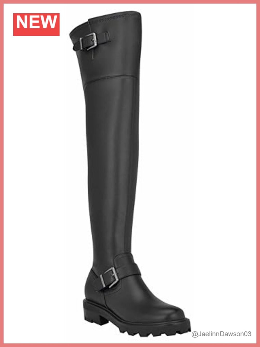 Nine West Women's Nans Over the Knee Boots Faux Leather Block Heel Zip